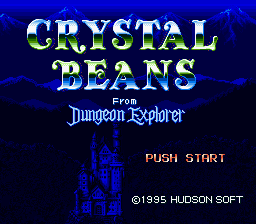 Crystal Beans From Dungeon Explorer (Japan) Title Screen